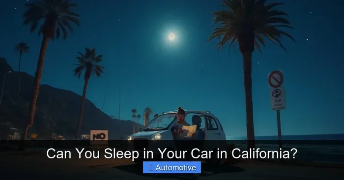 Can You Sleep in Your Car in California Without Trouble